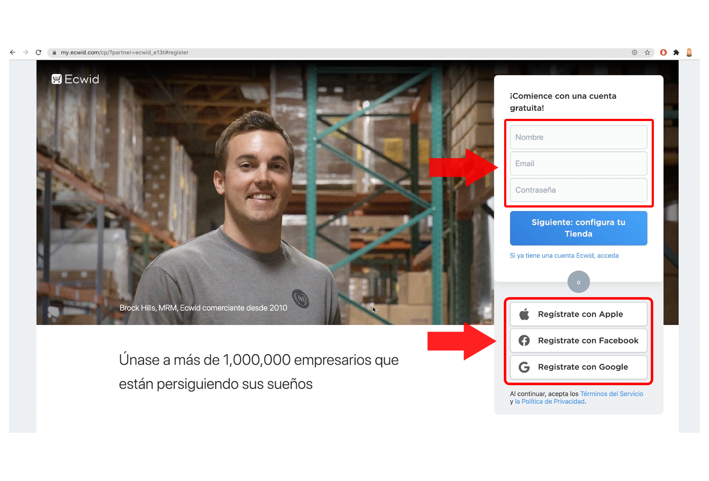 Para crear una cuenta en esta plataforma puedes ingresar de diversas maneras: añadiendo tu nombre, correo electrónico y una contraseña o ingresar con tu cuenta de Apple, Facebook o Google.